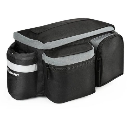 Wozinsky kerékpáros táska hátsó csomagtáska palacktartóval 6L fekete (WBB3BK)