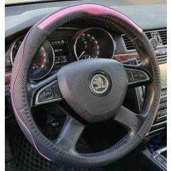   Univerzális kormányvédő 38cm fekete/pink (2396P) autolife