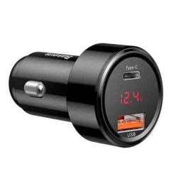   100W USB/USB-C autós gyorstöltő digitális voltmérővel (04AC)