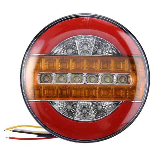 Hátsó lámpa kerek ledes 3 funkciós 12-24V 140mm W15655-2