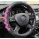 Műbőr kormányvédő 38cm fekete-pink 203-7P (203-7P) autolife