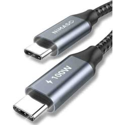   Gyorstöltő adatkábel 5A 100W Type-C - Type-C 1 méter C2CBK (12125)