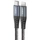 Gyorstöltő adatkábel 5A 100W Type-C - Lightning/Apple 1 méter C2CBKAPPLE (12132)