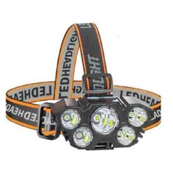   27112 COB LED fejlámpa, erőteljes fény, 4 funkció, USB-s, L-T21