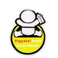 Vigyázz! Baba az autóban! mágneses matrica autolife