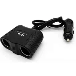   Szivargyújtó elosztó, 2 aljzattal, állítható fejjel, 12/24V, max. 100W – 13238