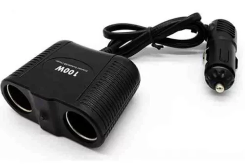 Szivargyújtó elosztó, 2 aljzattal, állítható fejjel, 12/24V, max. 100W – 13238