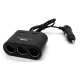 Szivargyújtó elosztó – 3 aljzat + 2 USB, 12/24V, max. 120W – 13245