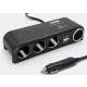 Szivargyújtó elosztó – 3 aljzat + 2 USB + öngyújtó aljzat, 12/24V, max. 120W – 13283