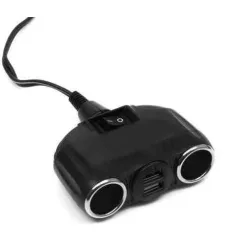   Szivargyújtó elosztó 2 aljzattal + 2 USB, 12/24V – 13221