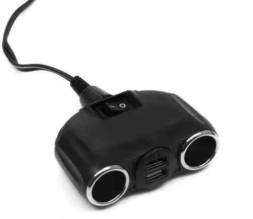 Szivargyújtó elosztó 2 aljzattal + 2 USB, 12/24V – 13221