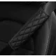 Biztonsági öv párna steppelt műbőr – fekete párban – 05011 – Autolife
