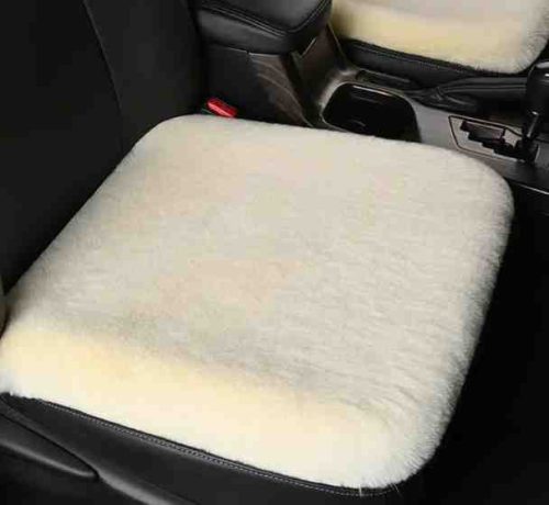 Ülésvédő puha szőrős első ülésre fehér 01877