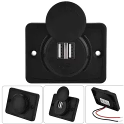   Kettős USB töltőaljzat 3.1 A, vízálló – 12–24 V (13337 Autolife)