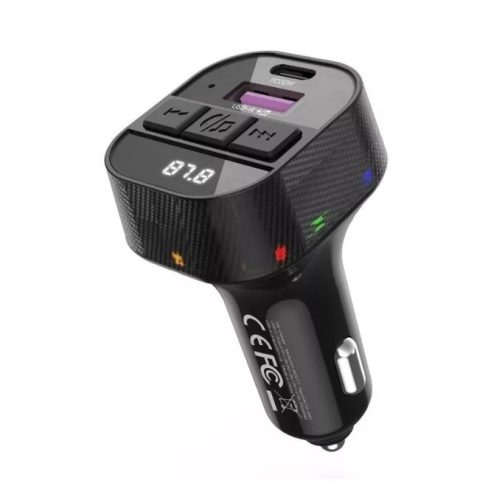 C51 Bluetooth kihangosító 5.3 + RGB – FM Transmitter, PD 30W – 12/24V