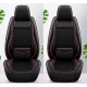 11 részes üléshuzat szett ice silk kárpit/műbőr légzsákos osztható feket - piros csík 02317 autolife