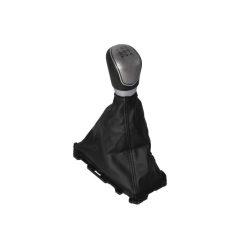   Ford Focus III (2010-2020) - váltógomb + váltószoknya - ezüst / fekete - műanyag - (OE: F1EB-A045K08-A) - BLIC