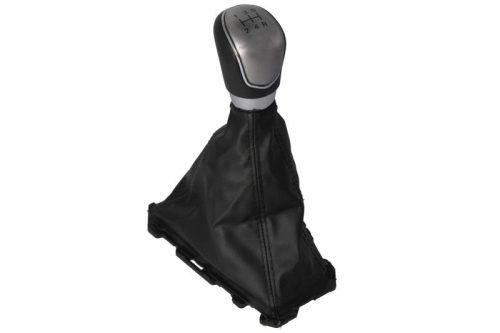 Ford Focus III (2010-2020) - váltógomb + váltószoknya - ezüst / fekete - műanyag - (OE: F1EB-A045K08-A) - BLIC