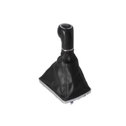   Opel Astra H (2004-2014) - váltógomb + váltószoknya - ezüst / fekete - műanyag - (OE: 5738025) - BLIC