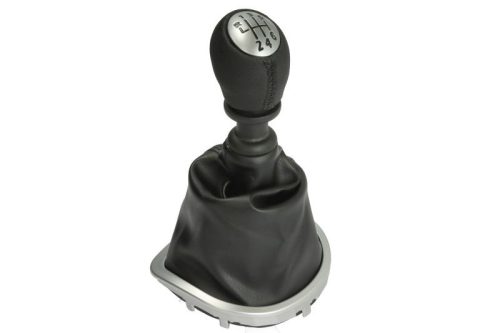 Renault Clio III (2005-2014) - váltógomb + váltószoknya - fekete - műanyag - (OE: 8200672201) - BLIC