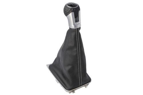 Volkswagen Golf VII (2012-2020) - váltógomb + váltószoknya - ezüst / fekete; menet: fehér - műanyag - (OE: 5G1711113D) - BLIC