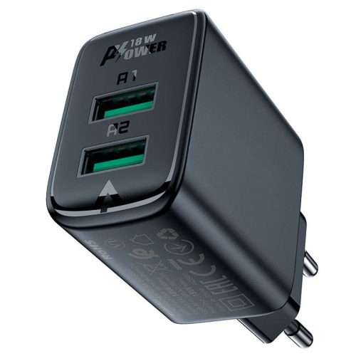 Acefast A33 2x USB 18W gyors hálózati töltő