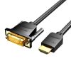 Szellőztetés ABFBG 1,5 m HDMI-DVI kábel