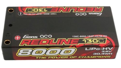 Gens Ace Redline 8000mAh 3.8V 1S2P 130C HardCase HV akkumulátor