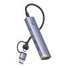 Hub 4in1 Baseus UltraJoy USB-A&USB-C to 4xUSB3.0+USB-C (grey)
