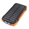 Choetech B567 napelemes powerbank induktív töltéssel 3x USB 20000mAh 20W / QC 18W / Qi 10W (fekete és narancssárga)