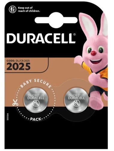 Duracell 2025 lítium akkumulátor 2 db