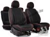 Chevrolet Orlando  Méretezett Üléshuzat Fortuna Bőr/Szövet -Piros/Fekete- Komplett Garnitúra