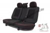 Chevrolet Orlando  Méretezett Üléshuzat Fortuna Bőr/Szövet -Piros/Fekete- Komplett Garnitúra