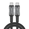 Cable USB-C to USB-C Acefast C1-09, 48W,  1m (black-gray)