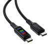 USB-C to USB-C cable Acefast C7-03 1.2m, with display (black)