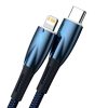 Baseus Glimmer USB-C - Lightning töltőkábel, 20W, 1m (kék)