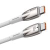 USB-C kábel for USB-C Baseus Glimmer Series, 100W, 1m (White)