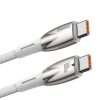 Baseus Glimmer USB-C - USB-C töltőkábel, 100W, 2m (fehér)