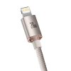 Kabel USB-C do iP Baseus Crystal Shine,  20W, 1.2m (różowy)