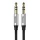 3,5 mm-es mini jack audiokábel AUX Baseus Yiven 1,5 m (fekete és ezüst)