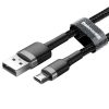 Baseus Cafule 2.4A USB-Micro USB kábel 1m (szürke-fekete)