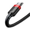 Baseus Cafule 1,5A 2 m-es USB-Micro USB-kábel (piros-fekete)