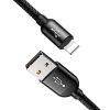 Baseus 3 az 1-ben USB-C / Lightning / Micro 3A 1,2 m-es USB-kábel (fekete)