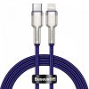 USB-C kábel a Lightning Baseus Cafule-hez, PD, 20 W, 1 m (lila)