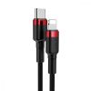 Baseus Cafule USB-C – Lightning PD kábel, 18 W, 1 m (fekete/piros)