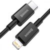 USB-C kábel a Lightning Baseus Superior sorozathoz, 20 W, PD, 1 m (fekete)