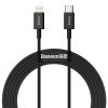 USB-C kábel a Lightning Baseus Superior sorozathoz, 20 W, PD, 2 m (fekete)