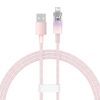 Gyorstöltő kábel Baseus USB-A és Lightning Explorer Series 1m, 2,4A (rózsaszín)