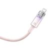Gyorstöltő kábel Baseus USB-A és Lightning Explorer Series 1m, 2,4A (rózsaszín)
