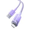 Gyorstöltő kábel Baseus USB-A a Lightning Explorer sorozathoz 1m 2,4A (lila)